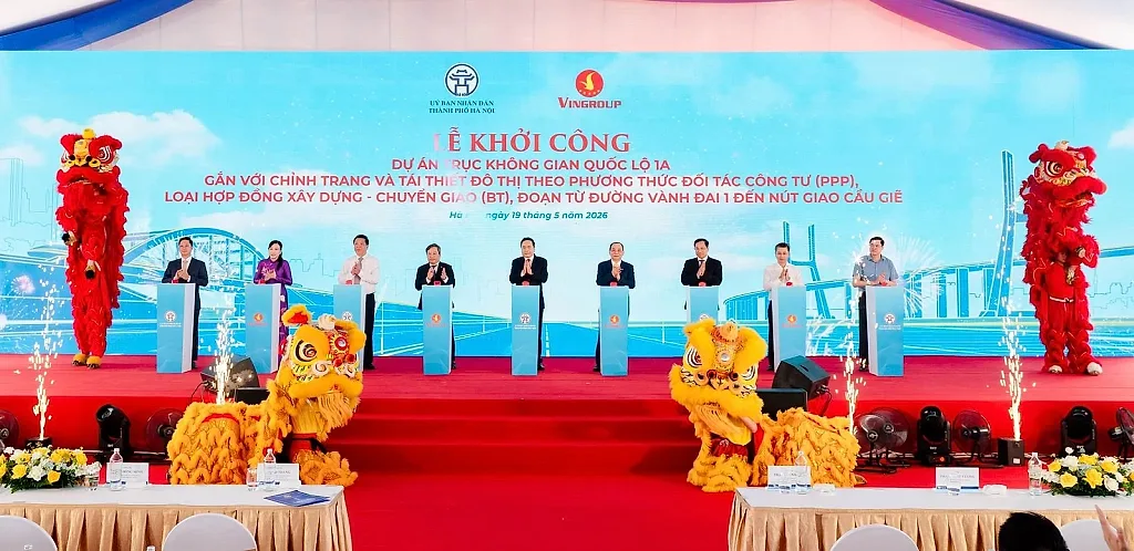 Khởi công dự án mở rộng Quốc lộ 1A đoạn từ vành đai 1 đến nút giao Cầu Giẽ vốn đầu tư 162.000 tỷ đồng — Vingroup — Hà Nội