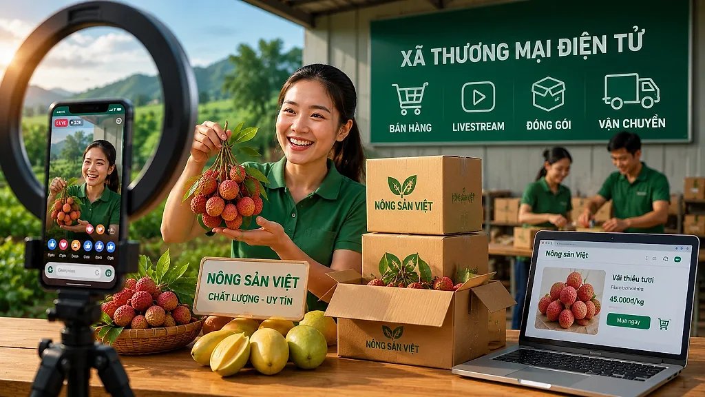 Mô hình "Xã thương mại điện tử": Cơ hội mới cho nông sản Việt lên sàn