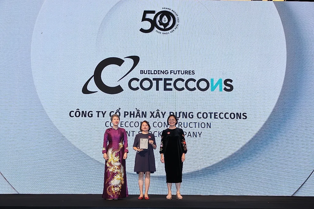 Coteccons tiếp tục được vinh danh top 50 doanh nghiệp bền vững 2026