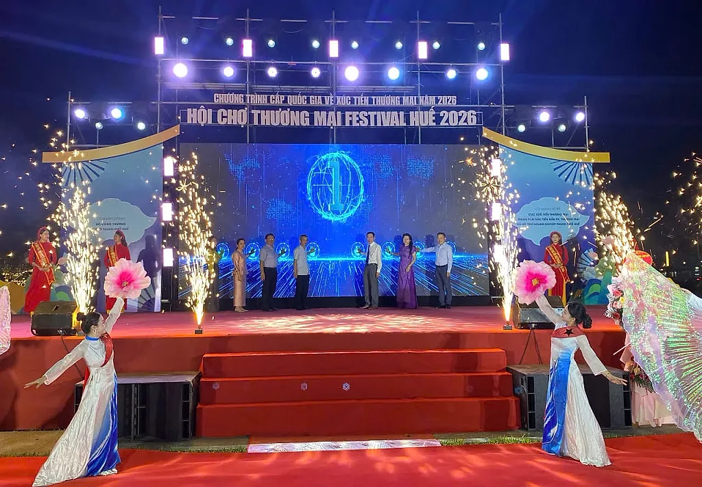 Thành phố Huế: Khai mạc hội chợ thương mại Festival 2026