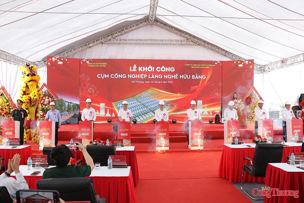 Khởi công Cụm công nghiệp Làng nghề Hữu Bằng