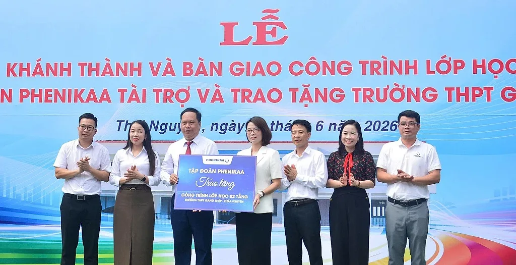 Tập đoàn Phenikaa bàn giao công trình lớp học gần 5 tỷ đồng tại Thái Nguyên
