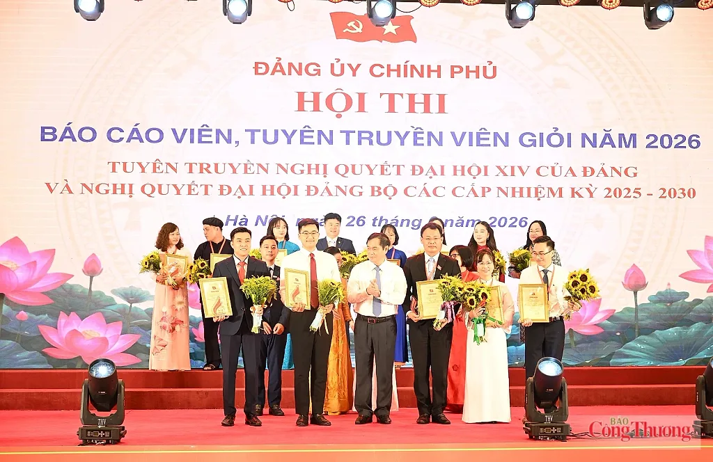 Phóng viên Báo Công Thương đoạt giải Ba Hội thi Báo cáo viên, Tuyên truyền viên giỏi Đảng bộ Chính phủ năm 2026