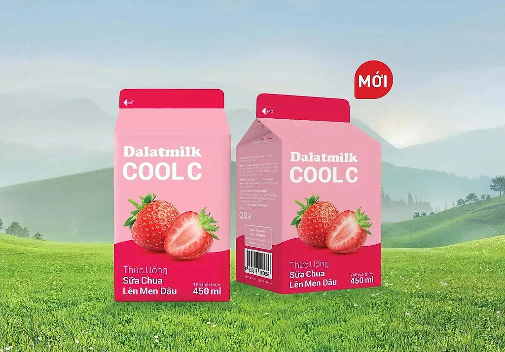 Dalatmilk giới thiệu thức uống sữa chua lên men vị dâu