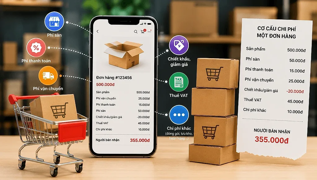 Một đơn hàng trên thương mại điện tử đang "gánh" bao nhiêu chi phí?