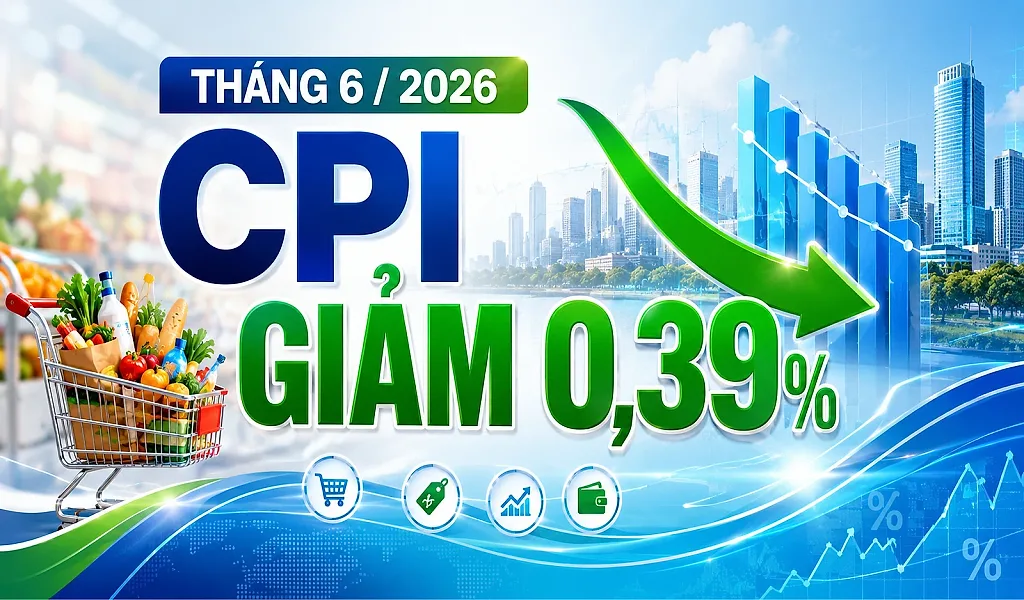 Infographic | CPI tháng 6/2026 giảm 0,39%