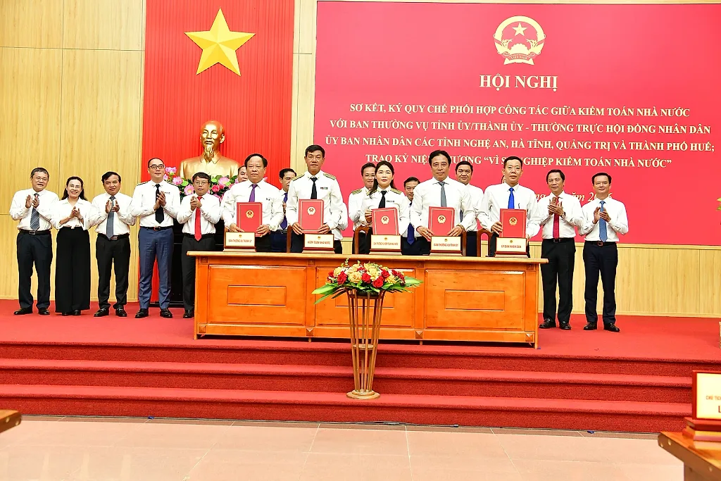 Kiểm toán nhà nước ký Quy chế phối hợp với Nghệ An, Hà Tĩnh, Quảng Trị và TP. Huế
