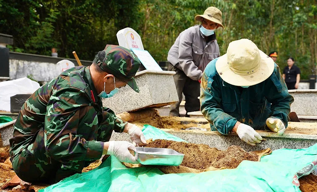 Quảng Ngãi quyết tâm hoàn thành lấy mẫu hài cốt liệt sĩ trong tháng 10