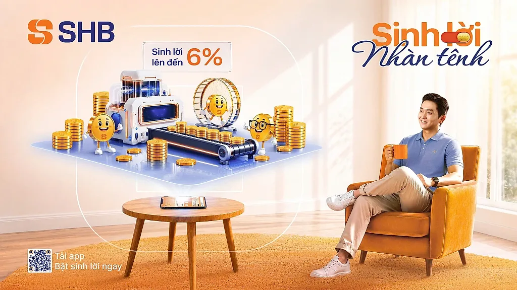 SHB SAHA ra mắt tính năng ‘Sinh lời nhàn tênh’: Tự động sinh lời tới 6%/năm