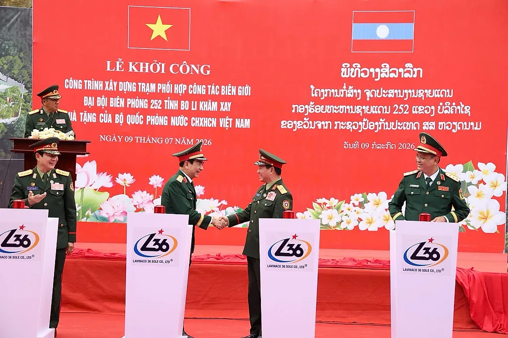 Việt Nam - Lào khởi công Trạm phối hợp biên phòng tại tỉnh Bô-li-khăm-xay