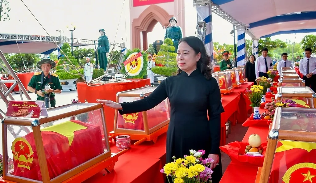 An Giang, Đồng Tháp tổ chức lễ truy điệu, an táng 303 hài cốt liệt sĩ