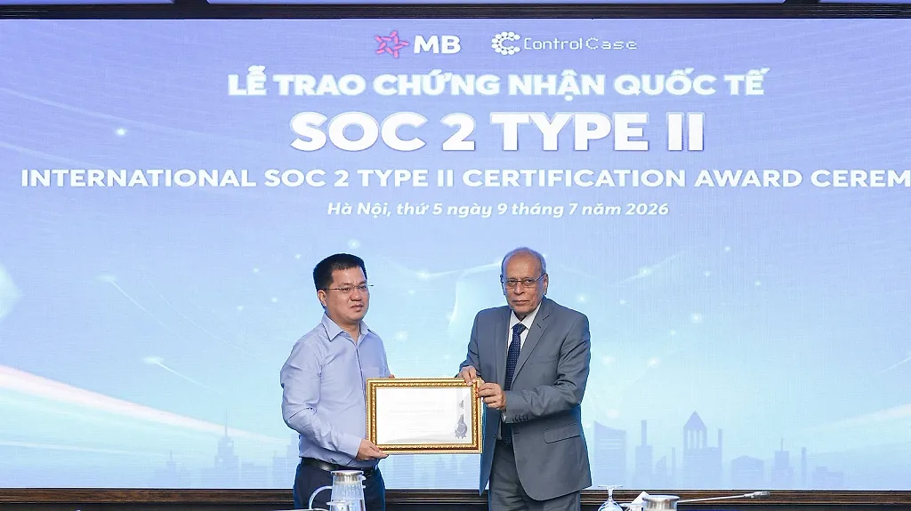 MB trở thành ngân hàng Việt đầu tiên sở hữu chứng nhận SOC 2 Type II