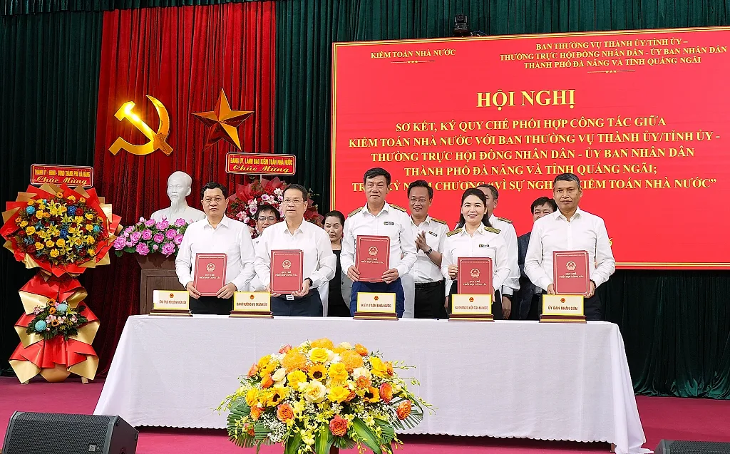 Kiểm toán nhà nước ký Quy chế phối hợp với Đà Nẵng và Quảng Ngãi