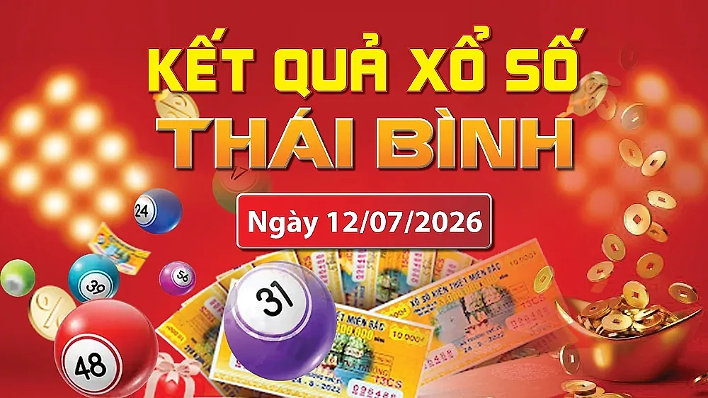 XSTB 12/7, trực tiếp kết quả xổ số Thái Bình hôm nay 12/7/2026