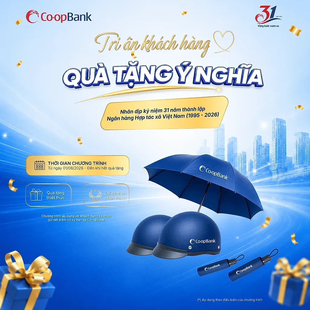 Tri ân gắn kết - Nhận quà ý nghĩa cùng Co-opBank nhân dịp kỷ niệm 31 năm thành lập