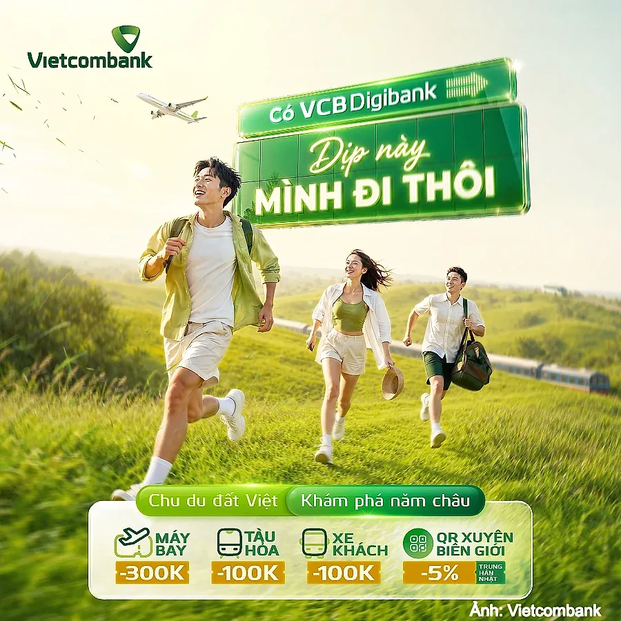 Vietcombank bùng nổ ưu đãi hè: Giảm giá từ nội địa đến quốc tế