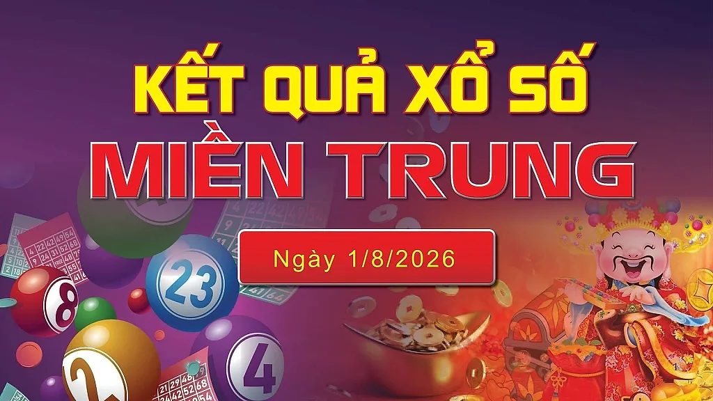 XSMT 1/8, trực tiếp kết quả xổ số miền Trung hôm nay 1/8/2026