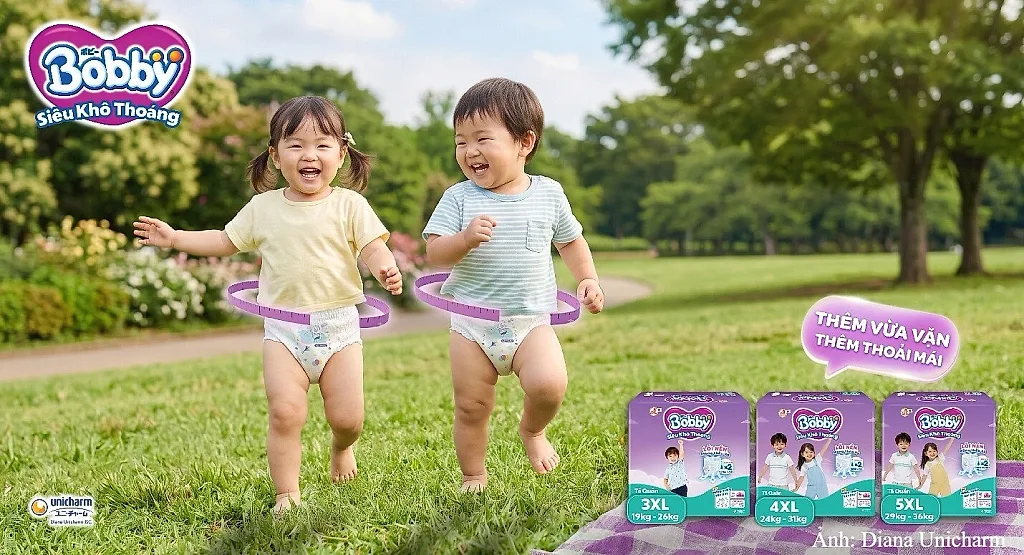 Hệ size tã quần Bobby mới 'đo ni' theo giai đoạn phát triển của bé