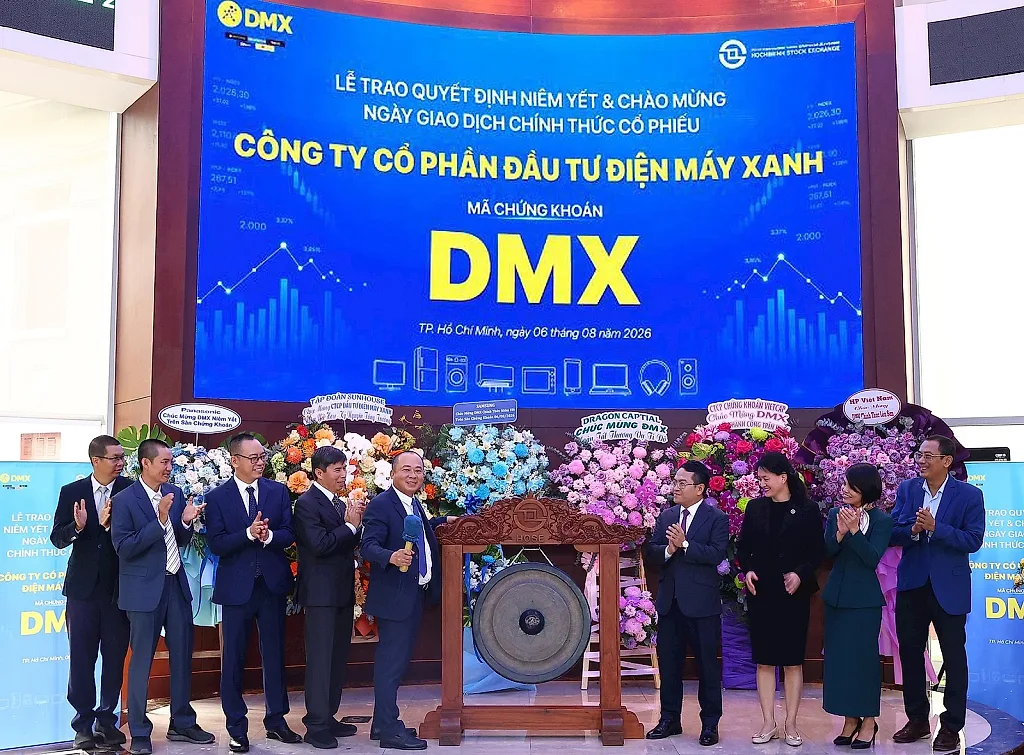 Cổ phiếu DMX chính thức niêm yết HOSE, vốn hóa đạt hơn 101.000 tỷ đồng — Công ty CP Đầu tư Điện Máy Xanh