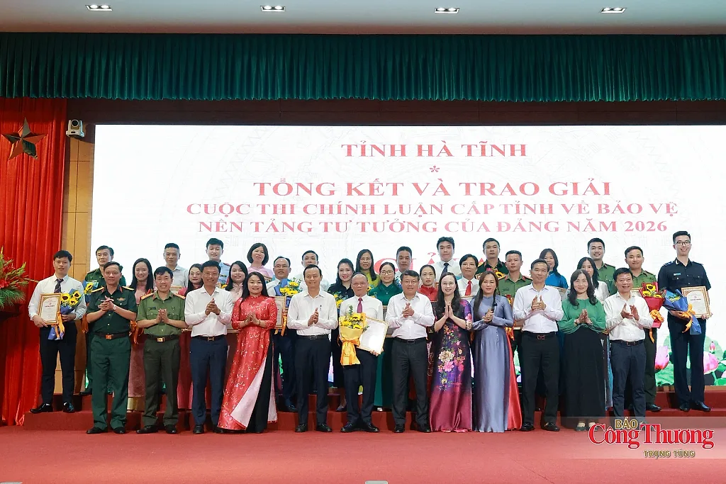 Hà Tĩnh trao giải Cuộc thi Chính luận cấp tỉnh về bảo vệ nền tảng tư tưởng của Đảng