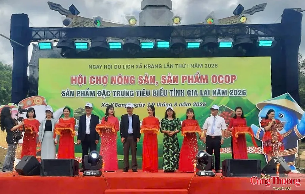 Khai mạc hội chợ nông sản, OCOP tại Ngày hội du lịch Kbang năm 2026