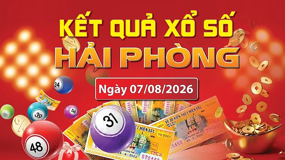 XSHP 7/8, trực tiếp kết quả xổ số Hải Phòng hôm nay 7/8/2026