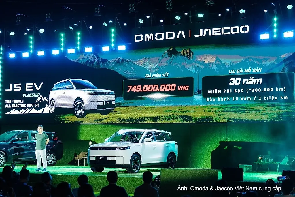 Jaecoo J5 chốt giá từ 599 triệu đồng, ưu đãi còn 499 triệu đồng