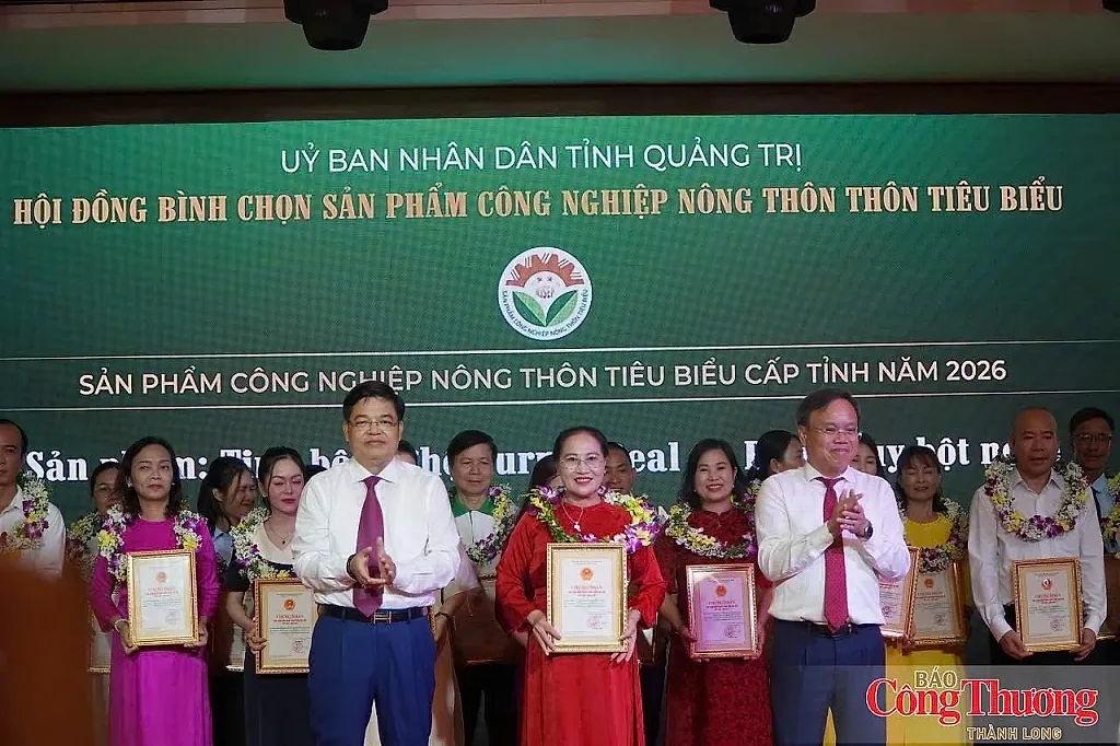 Quảng Trị tôn vinh 38 sản phẩm công nghiệp nông thôn tiêu biểu năm 2026