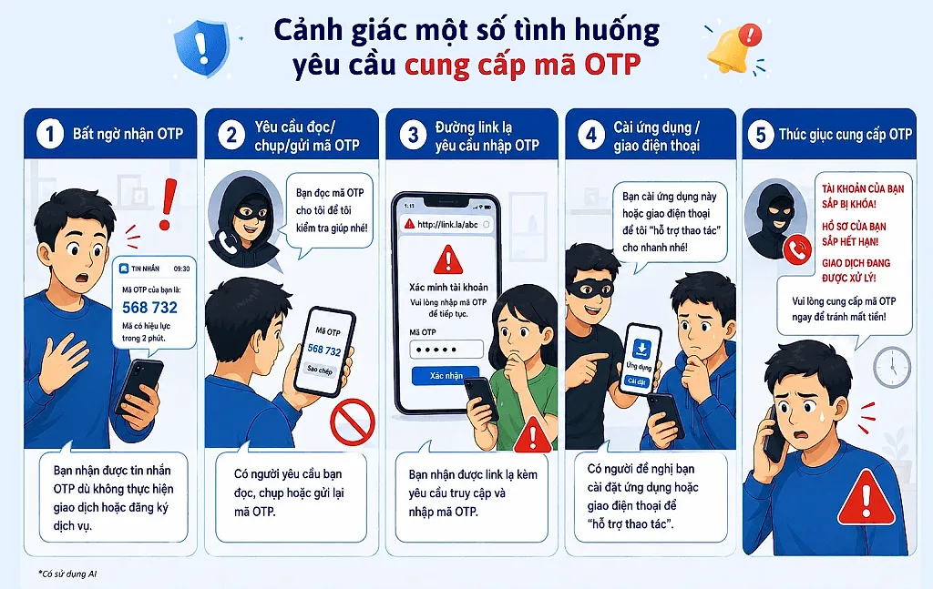 Tuyệt đối không chia sẻ mã OTP: "Lớp giáp" bảo vệ tài khoản số"