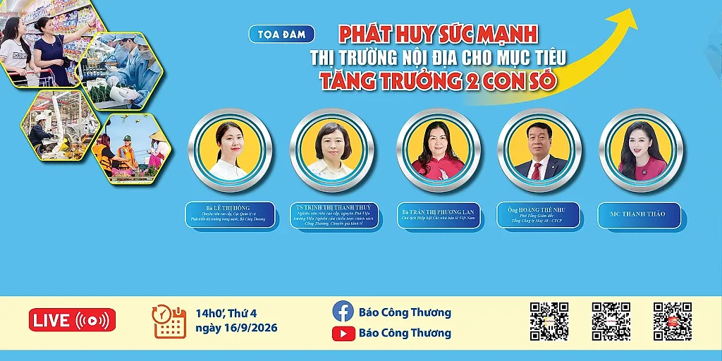 Sắp diễn ra Toạ đàm Phát huy sức mạnh thị trường nội địa cho mục tiêu tăng trưởng 2 con số
