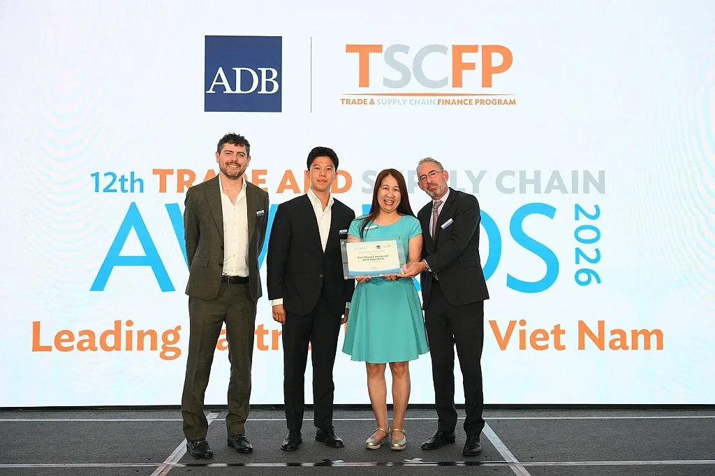 ADB vinh danh TPBank là Ngân hàng đối tác hàng đầu tại Việt Nam về tài trợ thương mại