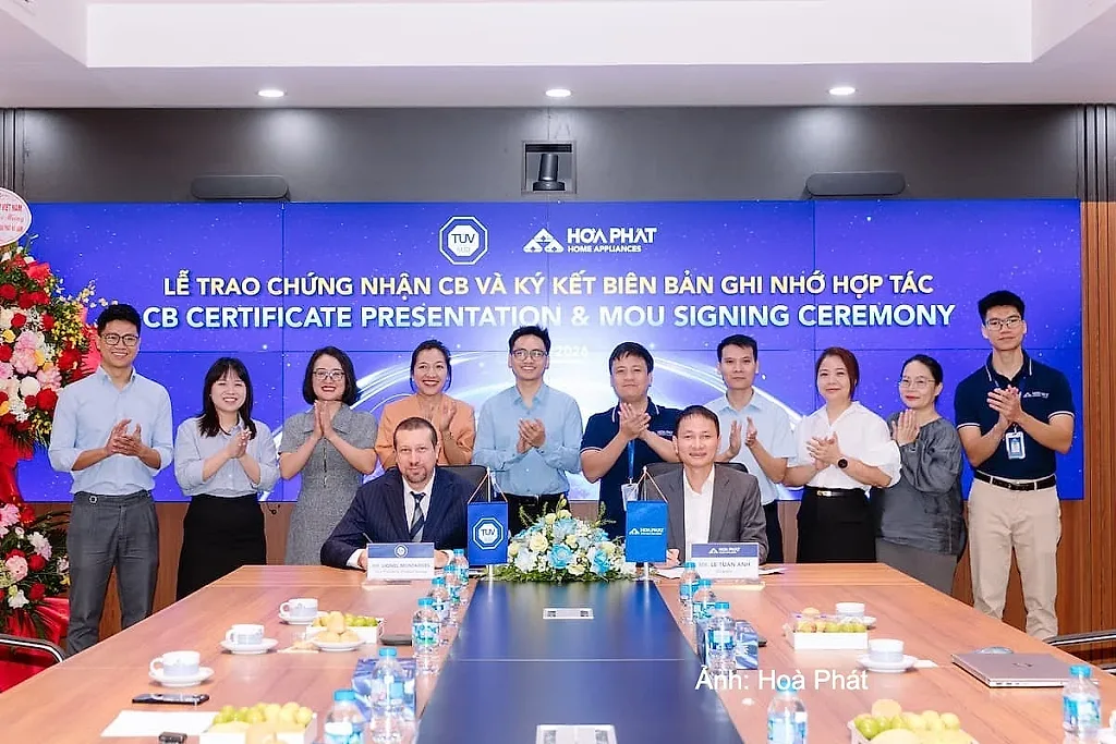 Điện máy gia dụng Hòa Phát đạt chứng nhận CB của TÜV SÜD cho bếp từ