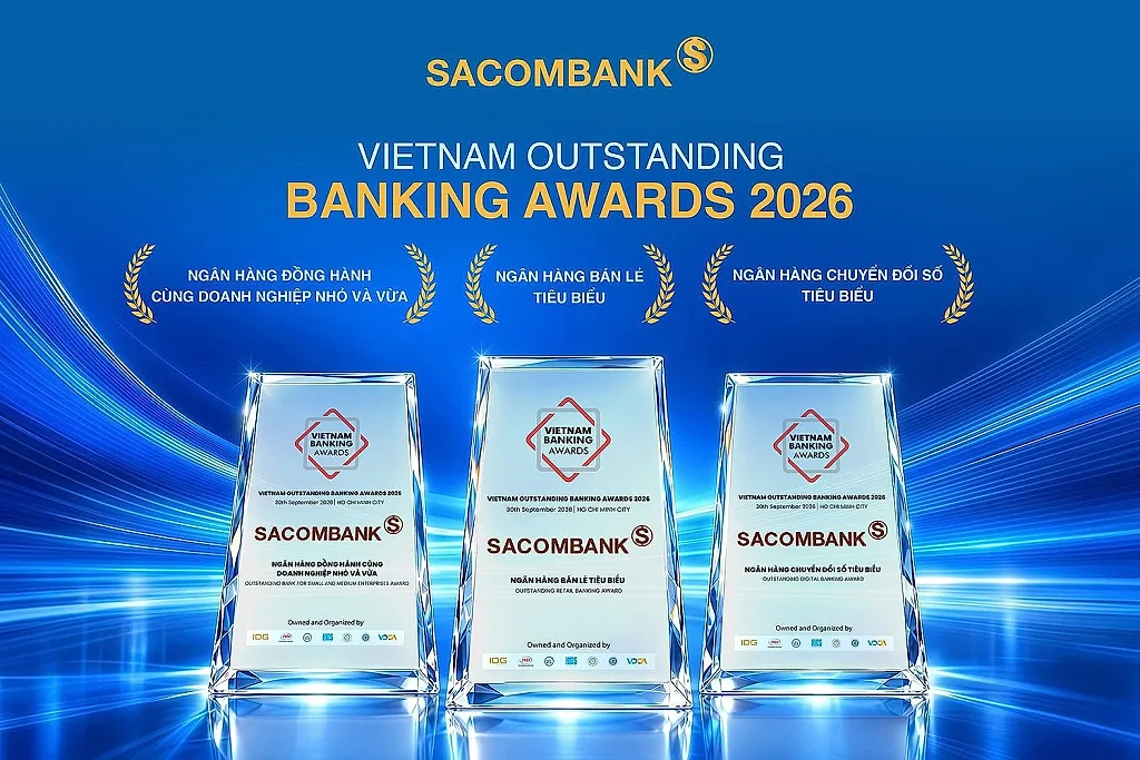 SACOMBANK “lập hat-trick ” giải thưởng nhờ năng lực số và sự thấu hiểu khách hàng