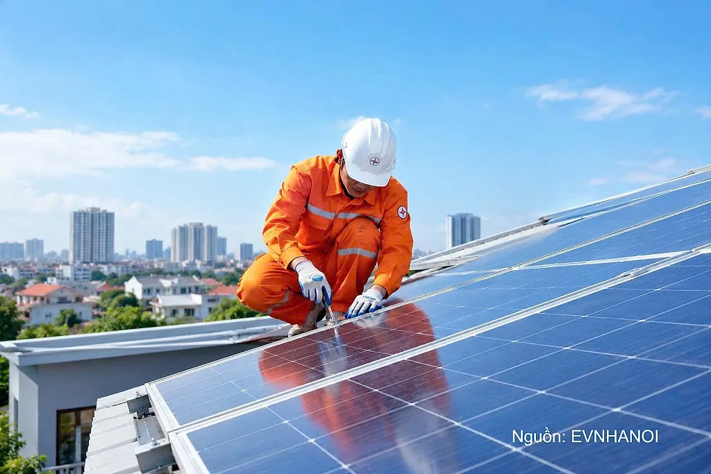 EVNHANOI: Điện mặt trời mái nhà giúp tiết giảm chi phí điện