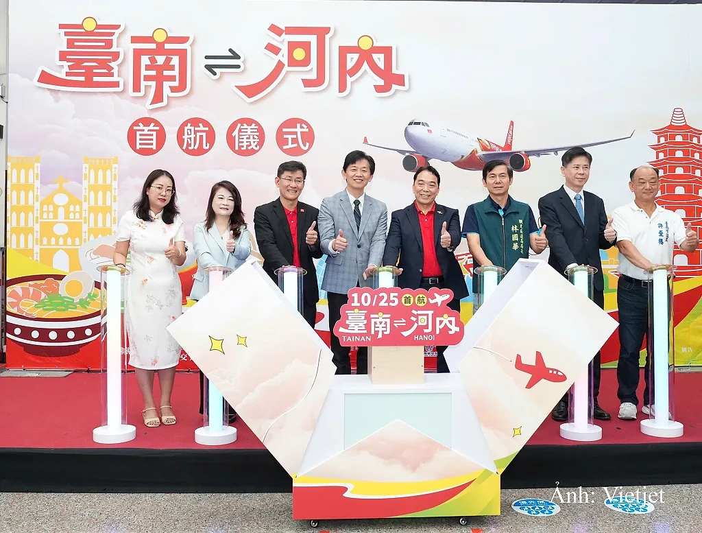 Vietjet khai trương đường bay thẳng Hà Nội - Đài Nam