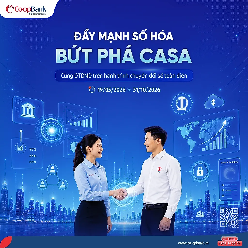 “Đẩy mạnh số hóa, bứt phá CASA” nhằm thúc đẩy phát triển hoạt động của Quỹ tín dụng nhân dân