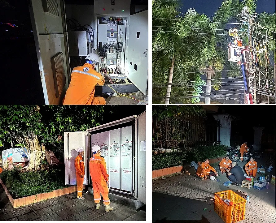 Thái Nguyên: Nhân viên điện lực xuyên đêm giữ dòng điện thông suốt