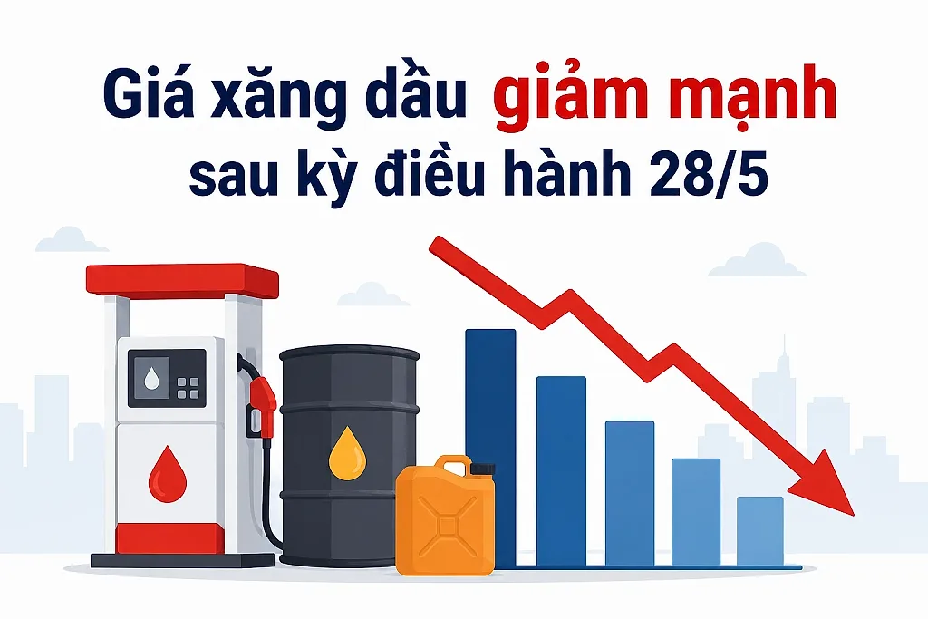 Infographic I Giá xăng dầu giảm mạnh sau kỳ điều hành ngày 28/5