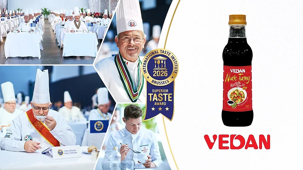 Sản phẩm nước tương Vedan Việt Nam đạt chứng nhận ‘Vị ngon thượng hạng 2026’
