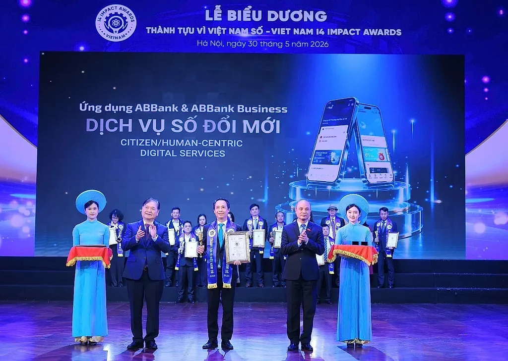 ABBank nhận giải “Dịch vụ số xuất sắc” tại Viet Nam I4 Impact Awards 2026