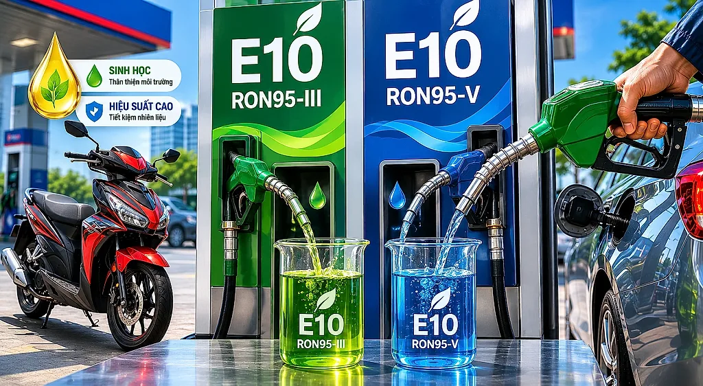 Phân biệt giữa xăng E10 RON95-III và E10 RON95-V: Loại nào phù hợp với xe của bạn?