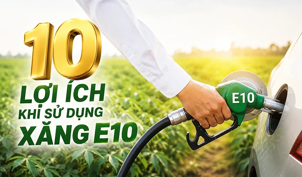 Infographic | 10 lợi ích khi sử dụng xăng E10