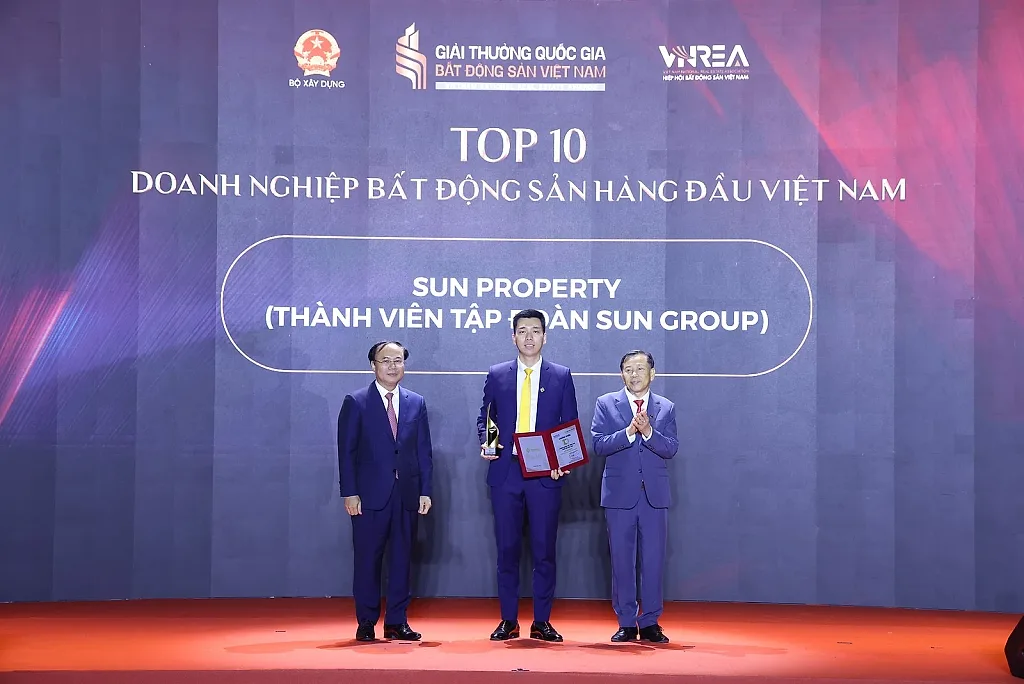 Sun Property “chiến thắng” 4 hạng mục quan trọng tại Giải thưởng Quốc gia Bất động sản Việt Nam 2026