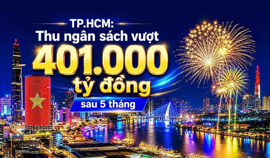 Infographic | TP.HCM: Thu ngân sách vượt 401.000 tỷ đồng sau 5 tháng