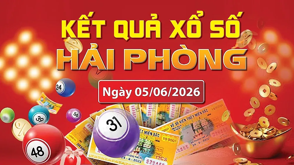 XSHP 5/6, trực tiếp kết quả xổ số Hải Phòng hôm nay 5/6/2026
