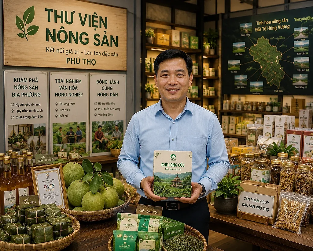 Khởi nghiệp với mô hình “thư viện nông sản”: Người đàn ông Phú Thọ biến đặc sản quê thành trải nghiệm độc đáo