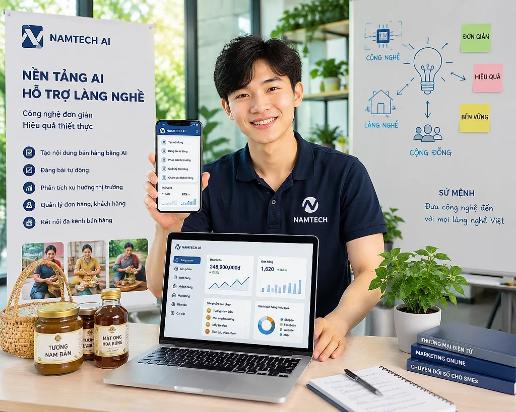 Khởi nghiệp với nền tảng AI cho làng nghề: Chàng trai Nghệ An sinh năm 2000 đưa công nghệ về nông thôn