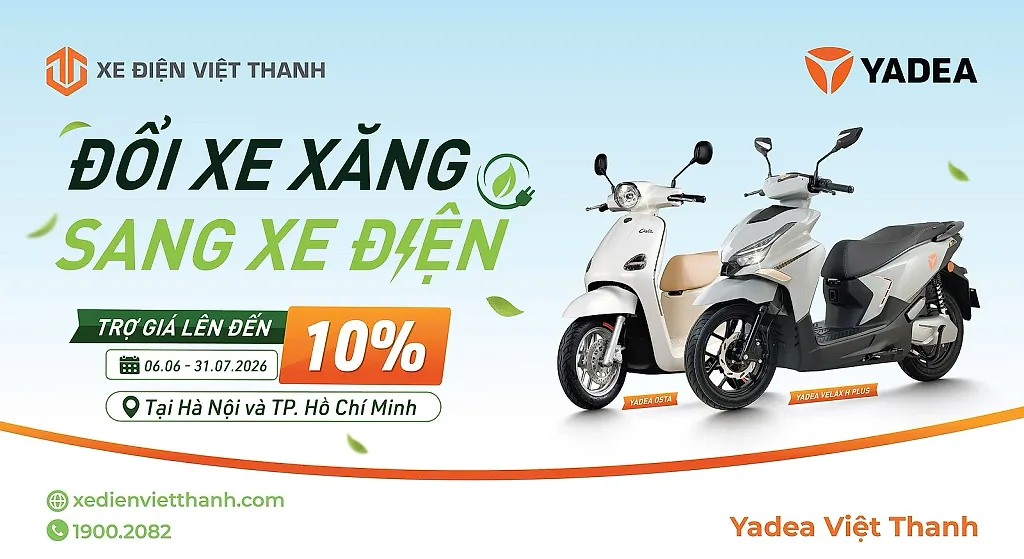 "Thu xăng đổi điện": Việt Thanh hỗ trợ người dân chuyển đổi xe điện