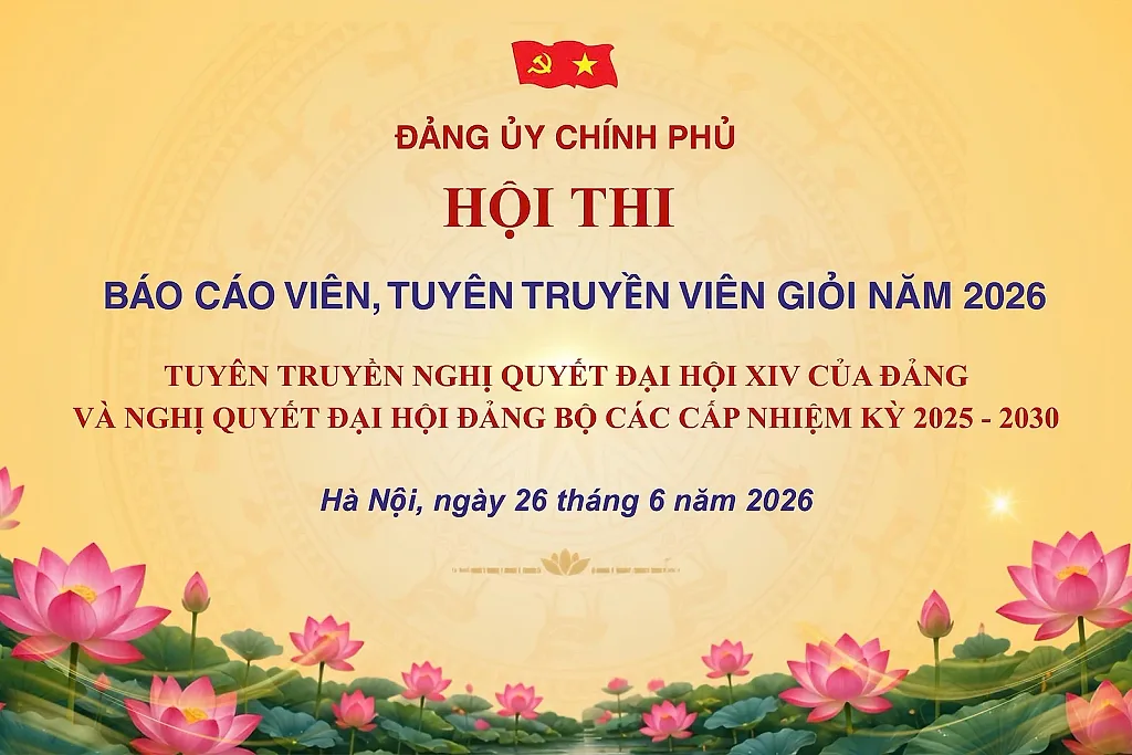 Ngày mai (26/6), khai mạc Hội thi Báo cáo viên, Tuyên truyền viên giỏi năm 2026
