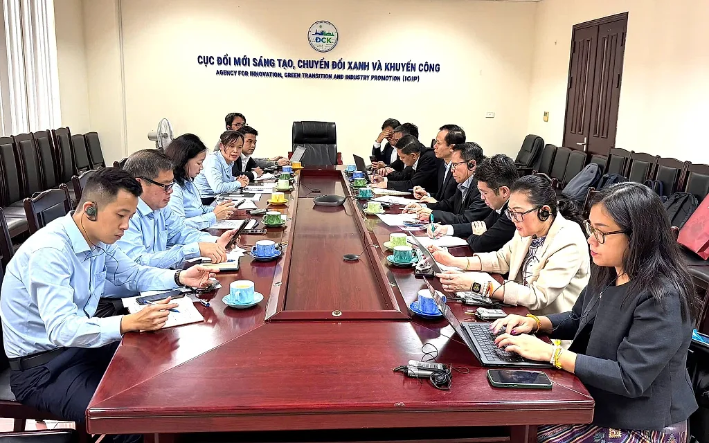 Cục Đổi mới sáng tạo, Chuyển đổi xanh và Khuyến công làm việc với đoàn công tác Bộ Tài chính Lào